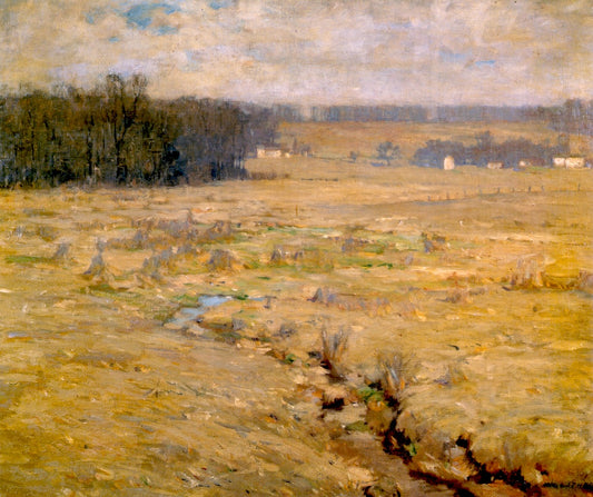 Bucks County Landscape, vintage artwork by William Langson Lathrop, 12x8" (A4) Poster