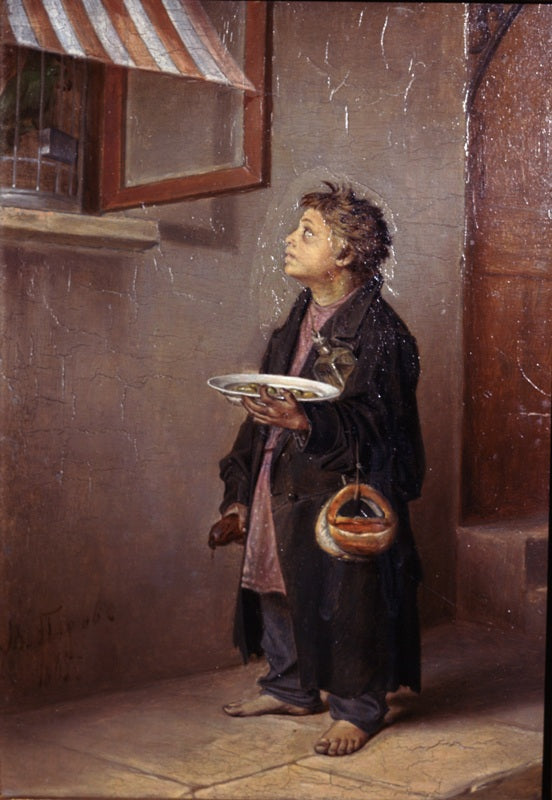 The Apprentice Boy, vintage artwork by Vasily Grigoryevich Perov, 12x8" (A4) Poster