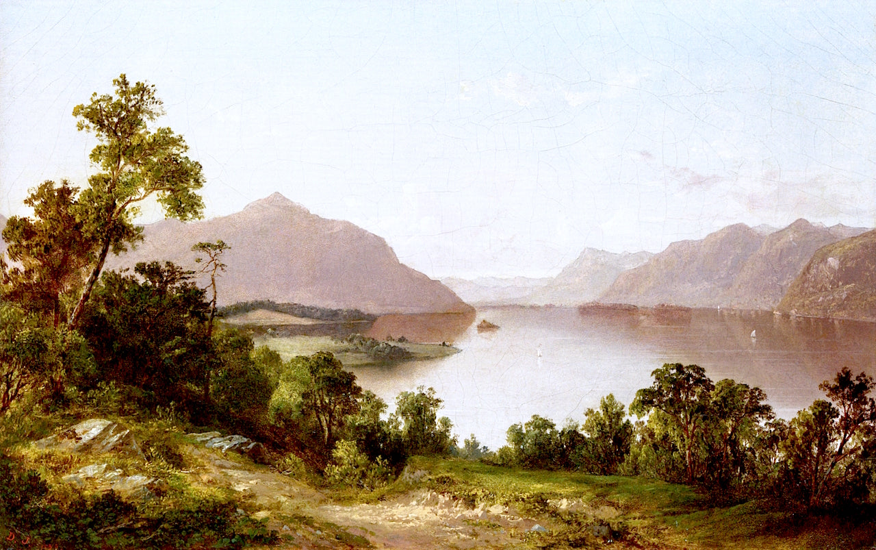 Lake George from Dresden, vintage artwork by David Johnson, 12x8" (A4) Poster