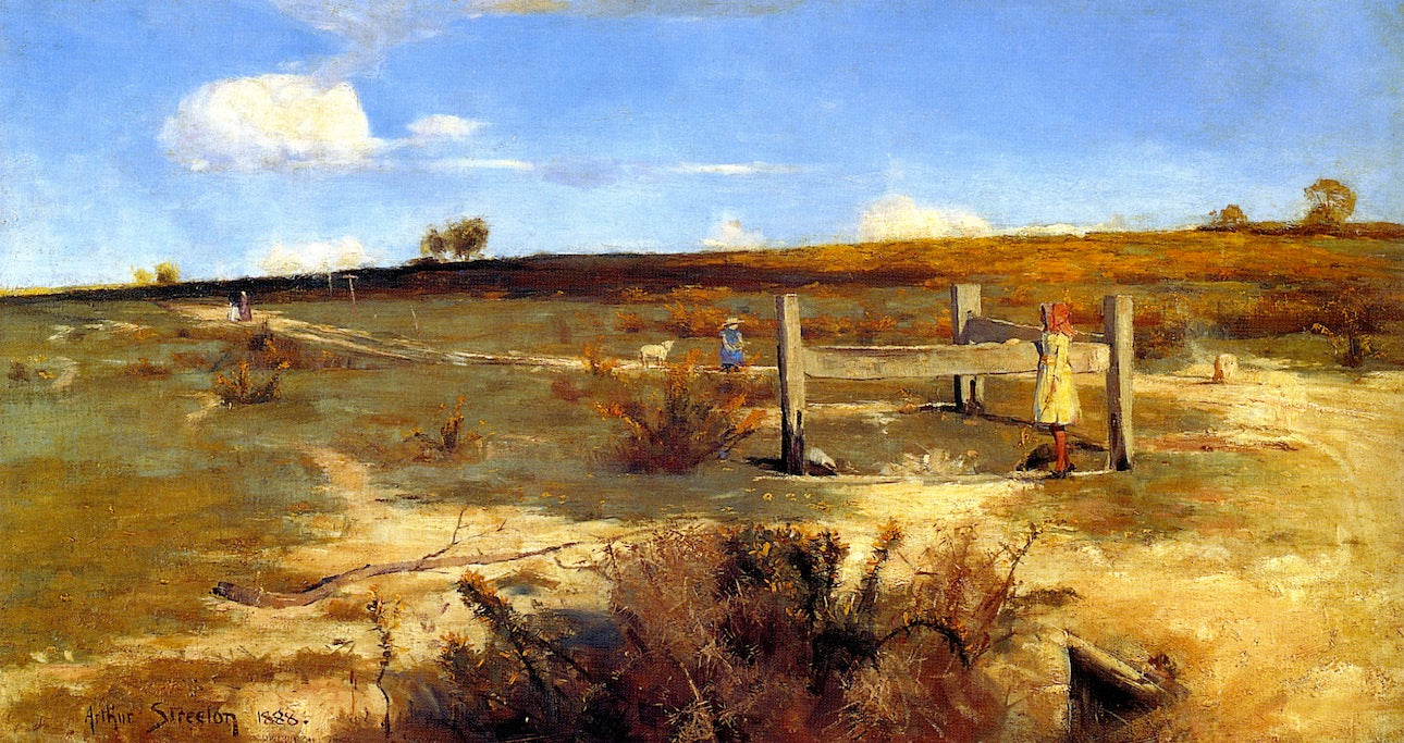 Early Summer - Gorse in Bloom, vintage artwork by Sir Arthur Streeton, 12x8" (A4) Poster
