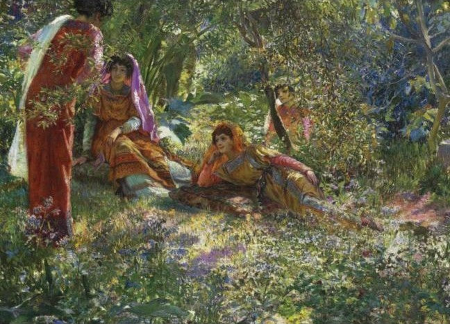  Garden At El Biar In Algiers by Georges Antoine Rochegrosse,A3(16x12")Poster