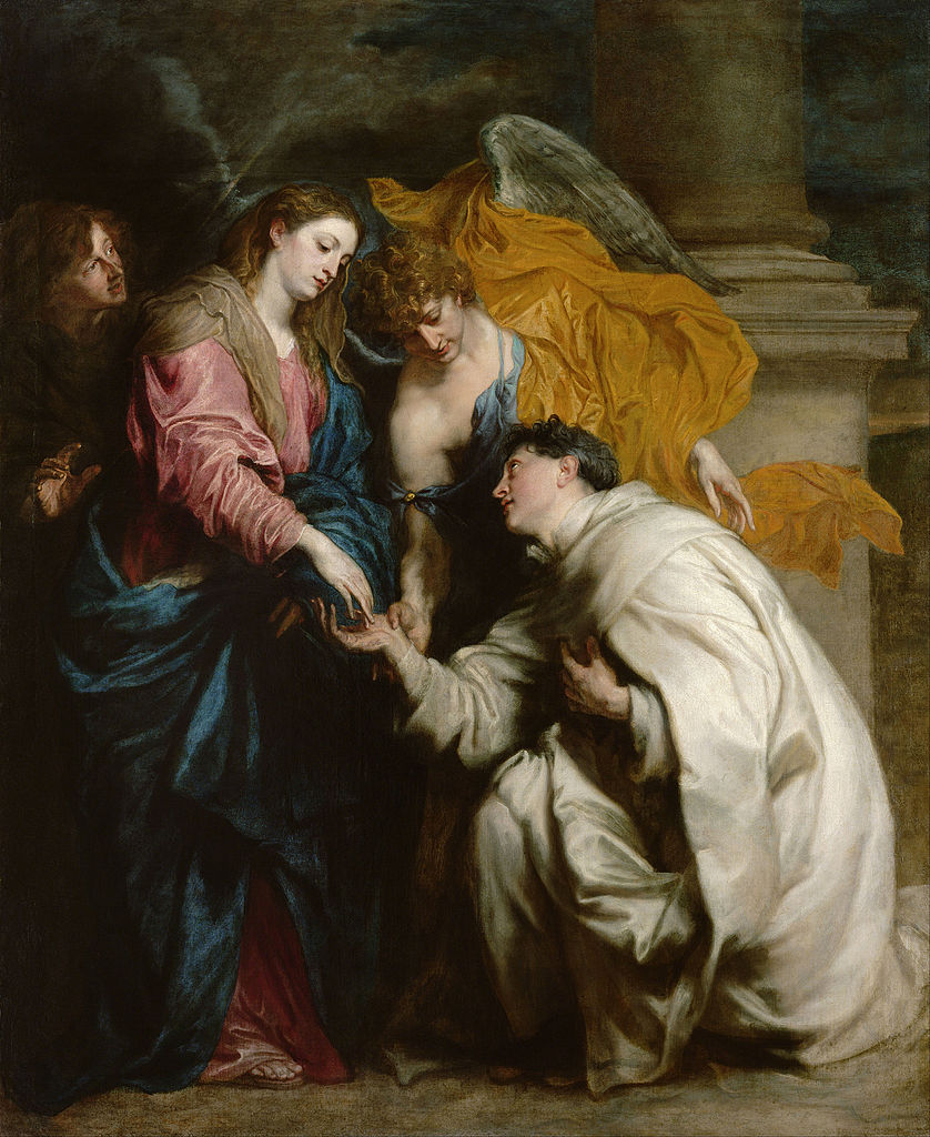 Blessed Joseph Hermann, vintage artwork by Anthony van Dyck, 12x8" (A4) Poster