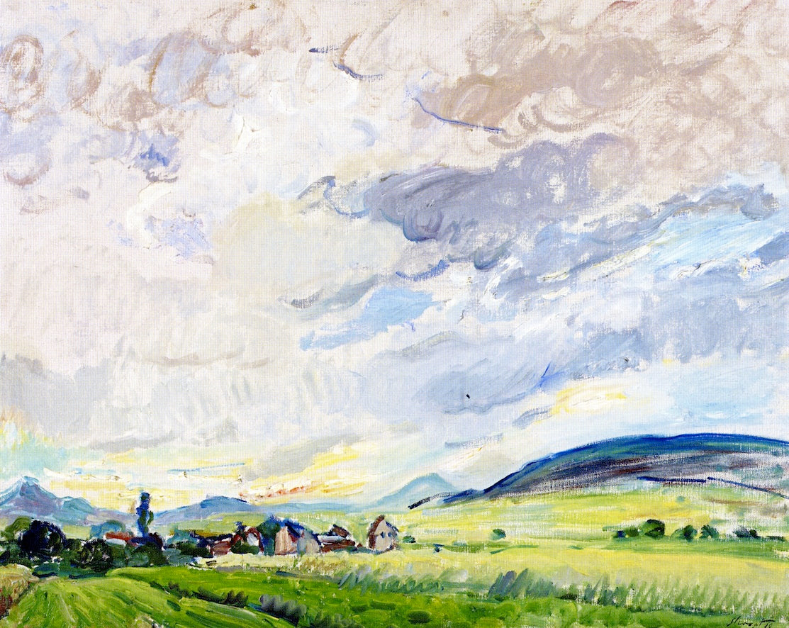 Landscape at Godramstein - Clouds Passing by Max Slevogt,A3(16x12")Poster