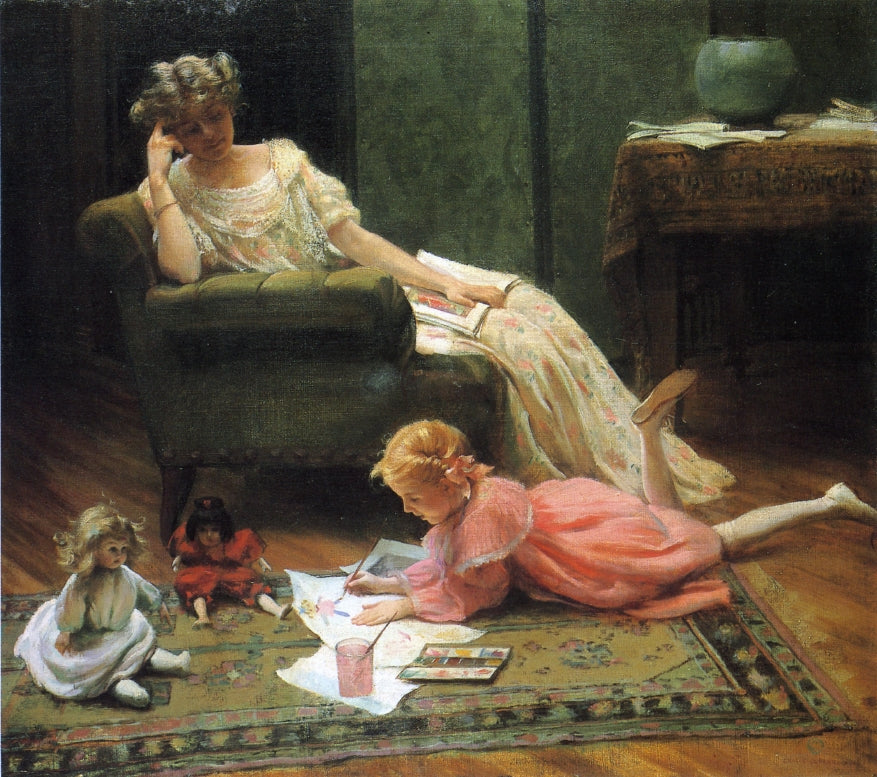 Dolly's Portrait by Charles Courtney Curran,A3(16x12")Poster