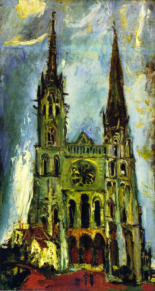 Chartres Cathedral by Chaim Soutine,16x12(A3) Poster