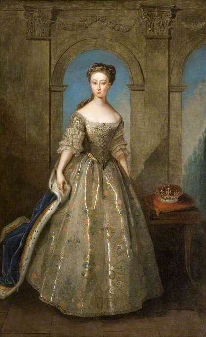 Princess Caroline Elizabeth, vintage artwork by Philipe Mercier, 12x8" (A4) Poster