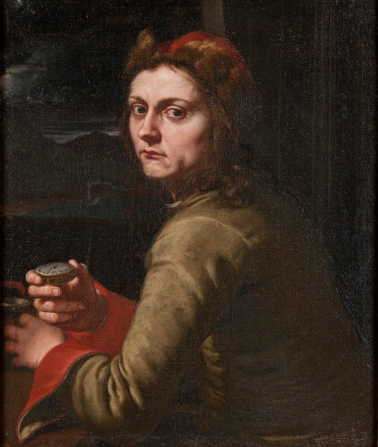 Portrait of a Watchmaker, vintage artwork by Pier-Leone Ghezzi, 12x8" (A4) Poster