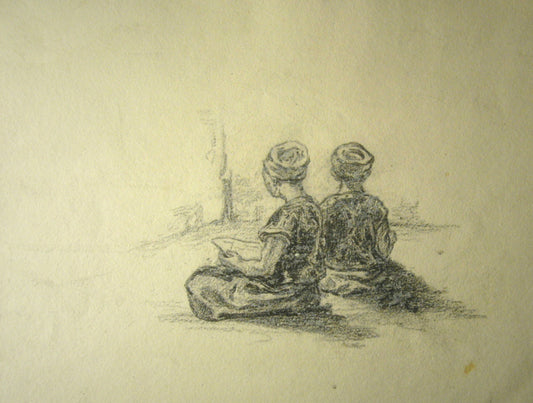 Enfants turcs à l'etude, vintage artwork by Alexandre-Gabriel Decamps, A3 (16x12") Poster Print