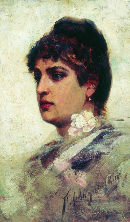 Italian Lady, vintage artwork by Pavel Svedomsky, 12x8" (A4) Poster