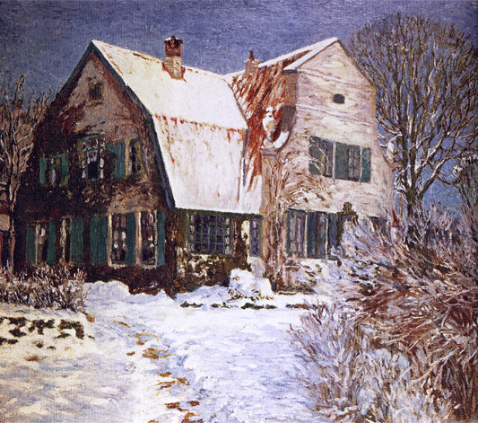 Barkenhoff in the Snow, vintage artwork by Johann Heinrich Vogeler, 12x8" (A4) Poster