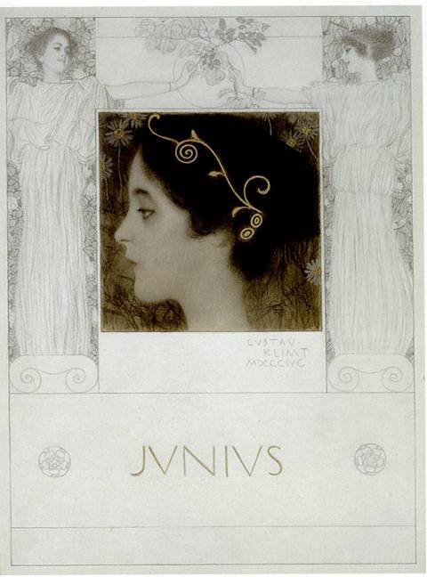 Junius by Gustav Klimt,A3(16x12")Poster