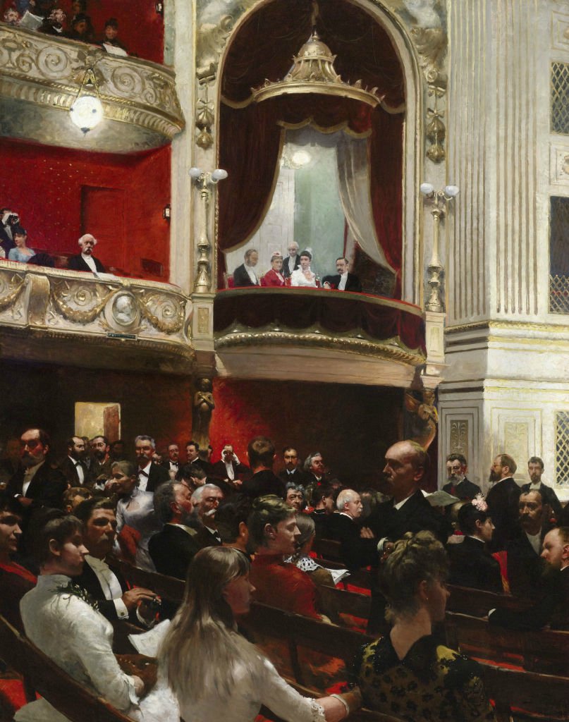 ing at the Royal Theatre, Copenhagen by Paul-Gustave Fischer,A3(16x12")Poster
