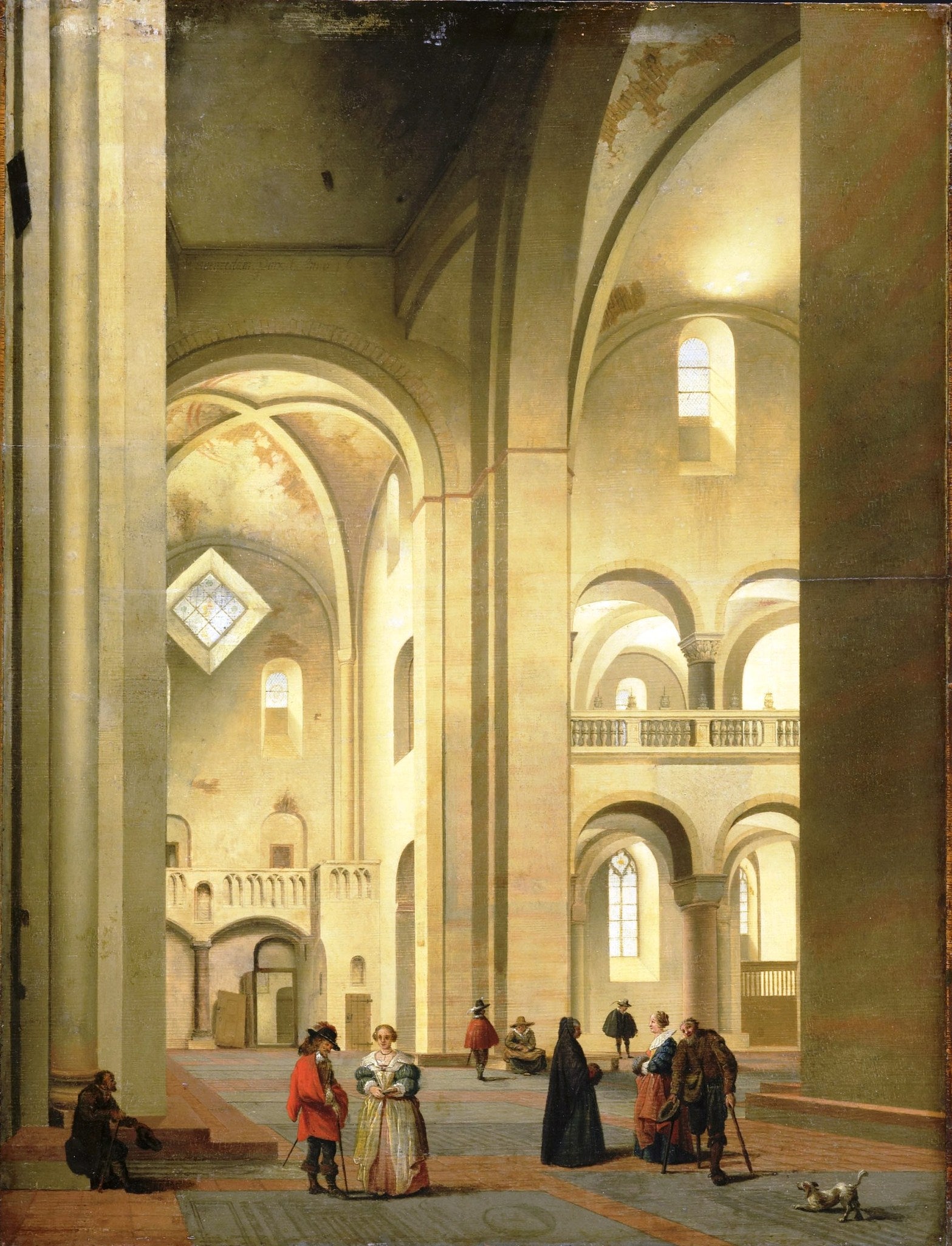 The transept of St. Mary's Church in Utrecht, seen from the northeast, vintage artwork by Pieter Saenredam, 12x8" (A4) Poster