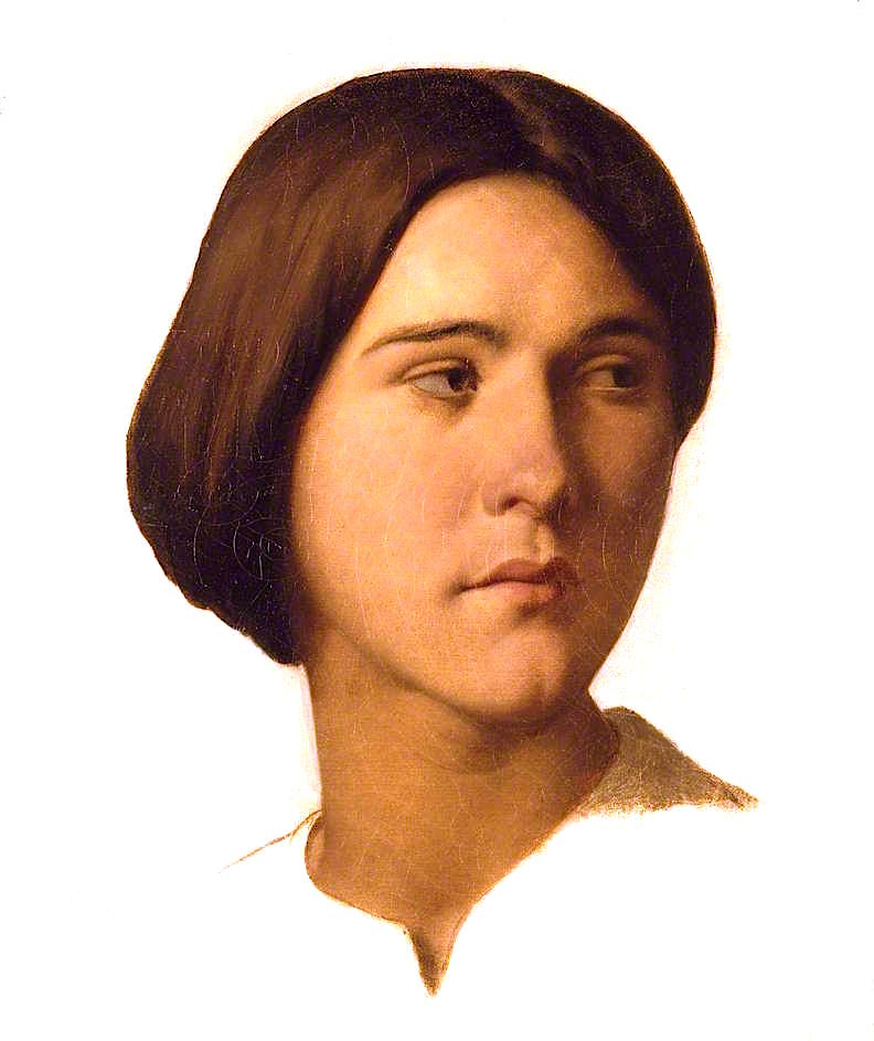 Head of a young Woman, vintage artwork by Hippolyte-Jean Flandrin, A3 (16x12") Poster Print