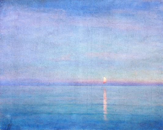 Setting Moon, Brucebo, vintage artwork by William Blair Bruce, 12x8" (A4) Poster