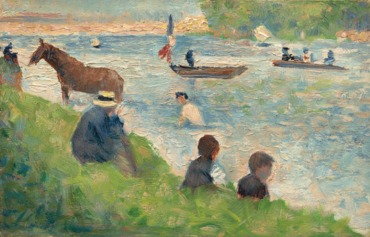 nd Boats (Study for "Bathers at Asnieres") by Georges Seurat,A3(16x12")Poster