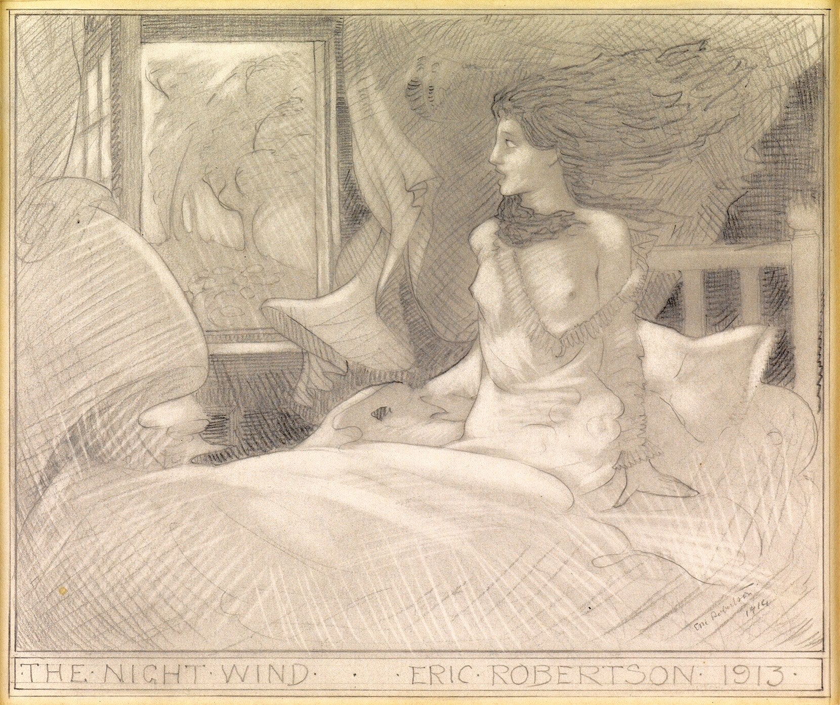 The Night Wind by Eric Harald Macbeth Robertson,16x12(A3) Poster