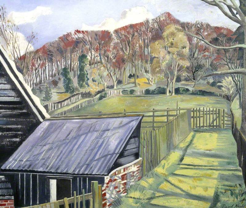 Behind the Inn by Paul Nash,16x12(A3) Poster