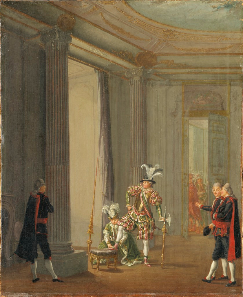 King Gustav III, vintage artwork by Pehr Hilleström, 12x8" (A4) Poster