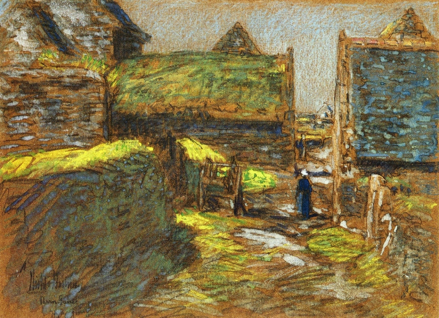 Brittany Barns by Childe Hassam,A3(16x12")Poster