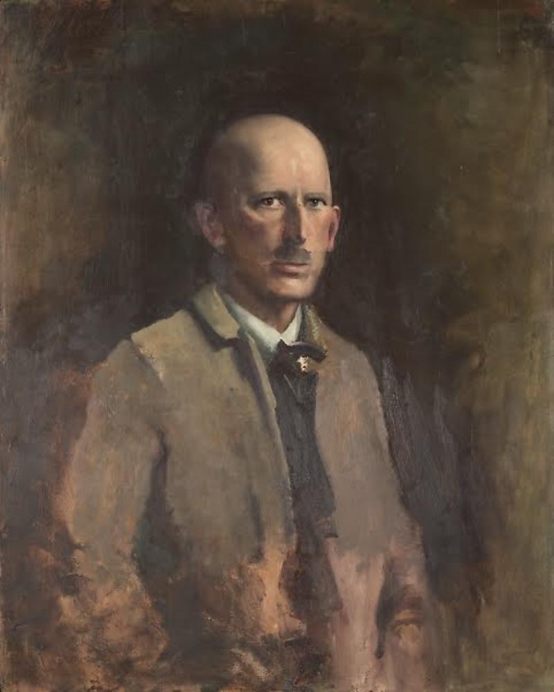 Self portrait, vintage artwork by Abbott Handerson Thayer, 12x8" (A4) Poster