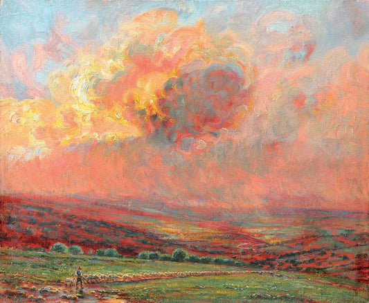 The return of the flock, vintage artwork by Mariano Barbasan Lagueruela, 12x8" (A4) Poster