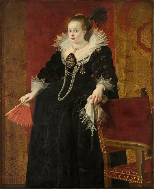 Anne of Austria, Consort of Emperor Mathias, vintage artwork by Gaspard de Crayer, 12x8" (A4) Poster