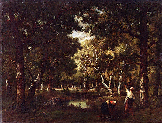 Figures in the Wood, vintage artwork by Narcisse Dìaz de la Peña, A3 (16x12") Poster Print