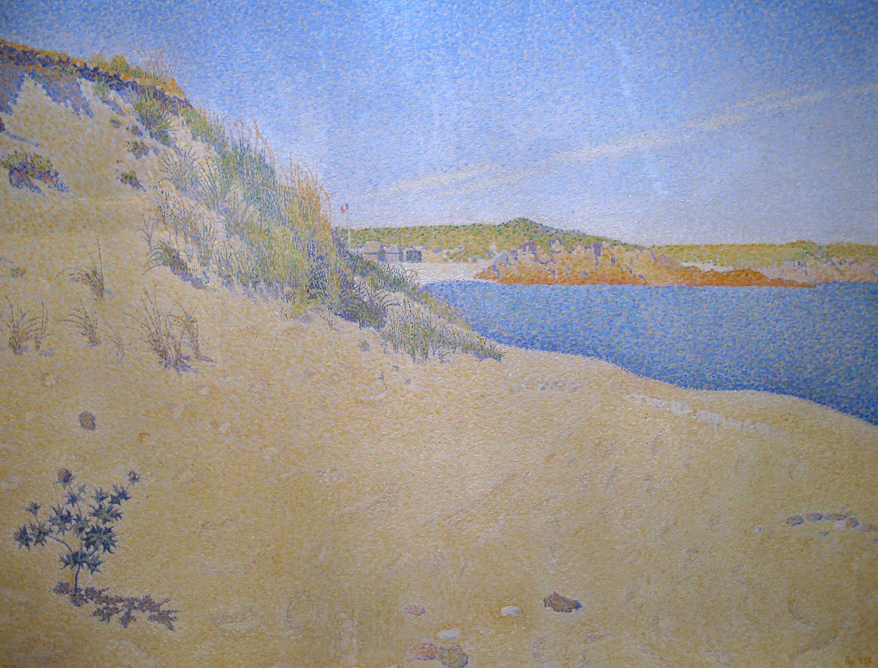 Beach at Saint-Briac, vintage artwork by Paul Signac, 12x8" (A4) Poster
