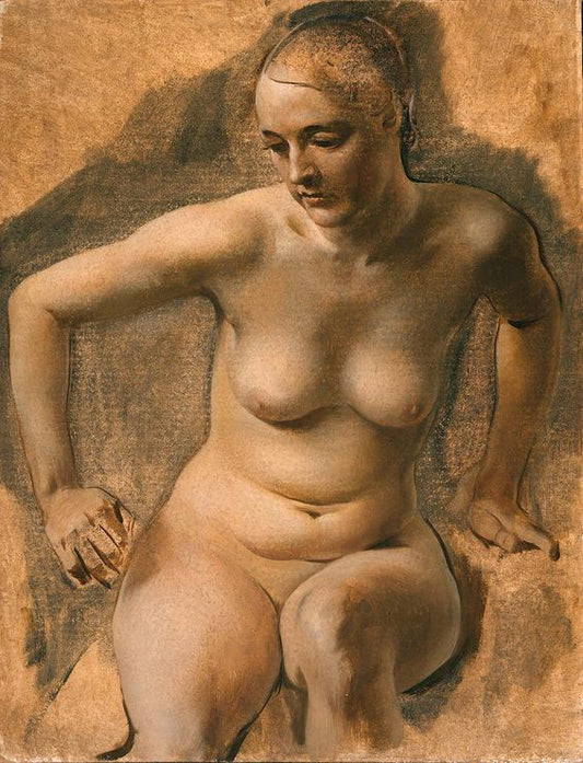 Study of a Seated Nude by Alexander Evgenievich Yakovlev,16x12(A3) Poster
