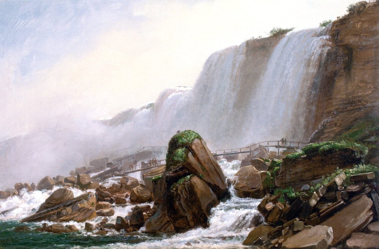 American Falls at Niagara, vintage artwork by Ferdinand Richardt, A3 (16x12") Poster Print