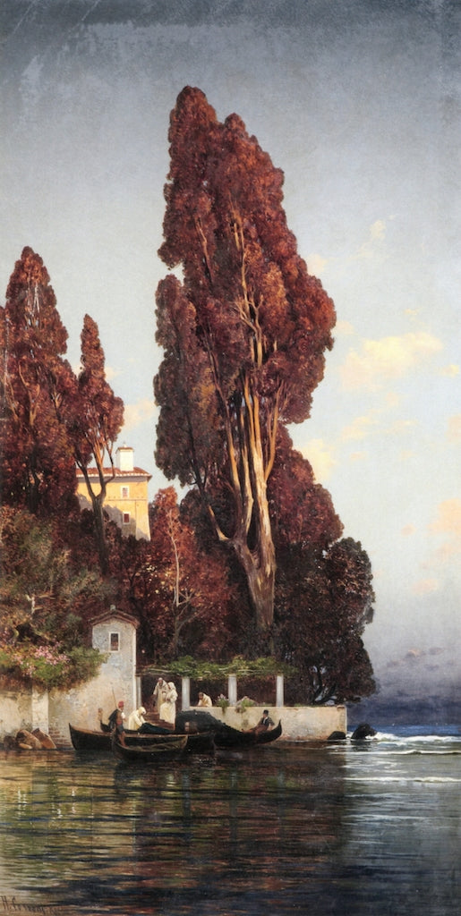 A Villa in Venice, vintage artwork by Hermann David Solomon Corrodi, 12x8" (A4) Poster