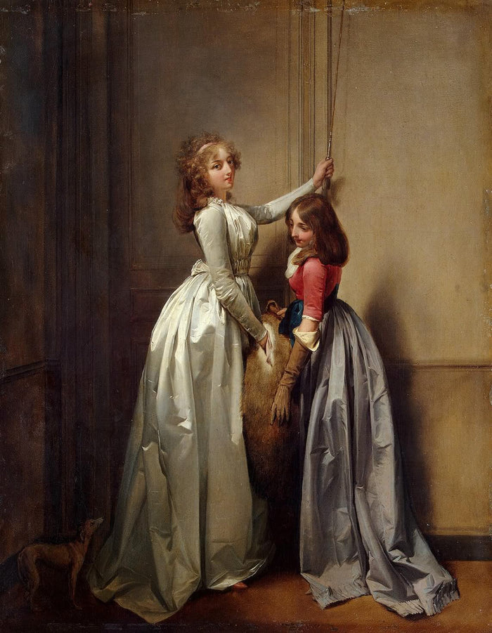 At the Entrance, vintage artwork by Louis-Leopold Boilly, 12x8