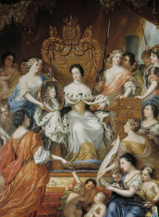 Allegory of Queen Ulrika Eleonora's Regency, vintage artwork by David Klocker Ehrenstrahl, 12x8" (A4) Poster