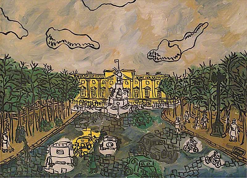 Buckingham Palace from the Mall by Kenneth Hall,16x12(A3) Poster