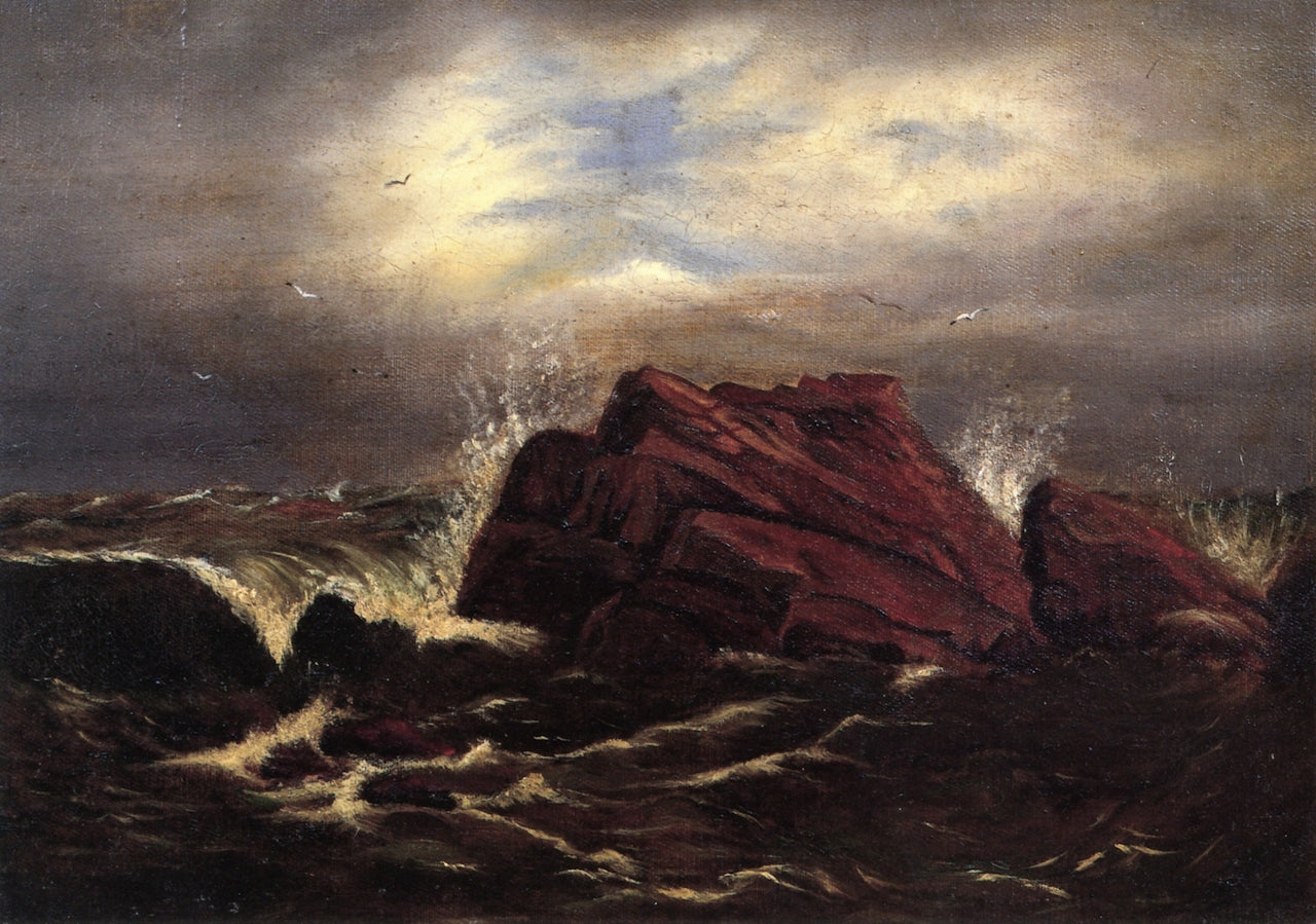 Bass Rock, vintage artwork by Edward Mitchell Bannister, 12x8" (A4) Poster