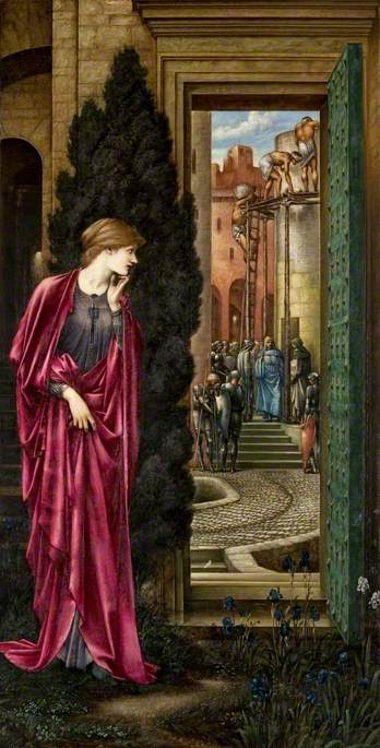Danae (The Tower of Brass), vintage artwork by Sir Edward Burne-Jones, 12x8" (A4) Poster