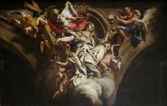 The Personification of Faith, vintage artwork by Francesco Solimena, 12x8" (A4) Poster