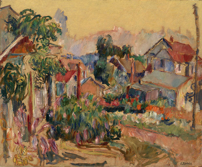 Garden View, vintage artwork by Abraham A. Manievich, 12x8" (A4) Poster