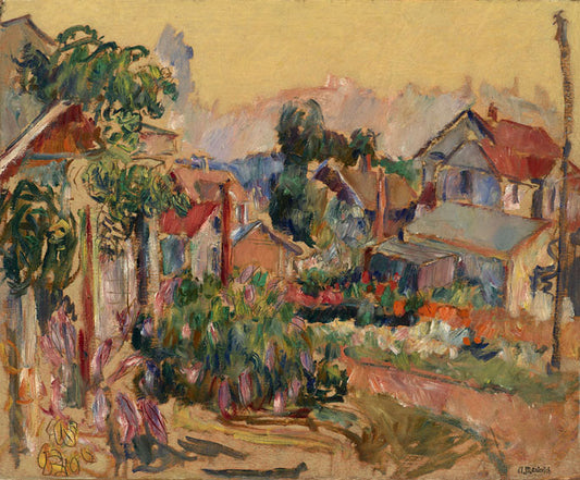 Garden View, vintage artwork by Abraham A. Manievich, 12x8" (A4) Poster