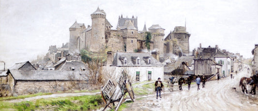 The Chateau, vintage artwork by Ludovic Piette, 12x8" (A4) Poster
