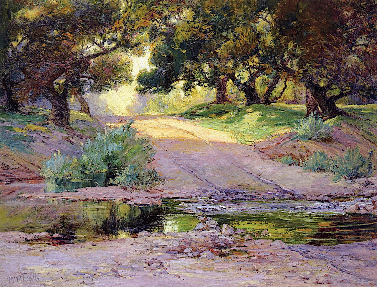 Lure of the Road, vintage artwork by Anna Althea Hills, 12x8" (A4) Poster