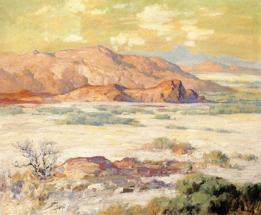 The Desert, vintage artwork by Maurice Braun, 12x8" (A4) Poster