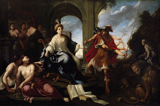 Ulysses Foiling the Wiles of Circe, vintage artwork by Pier Francesco Cittadini, 12x8" (A4) Poster