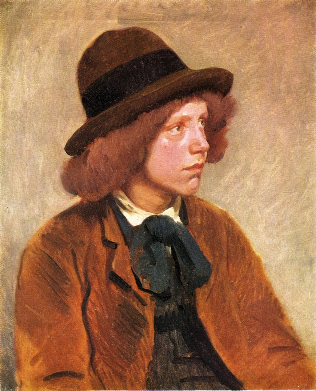 Italian Boy, vintage artwork by Frank Duveneck, 12x8" (A4) Poster
