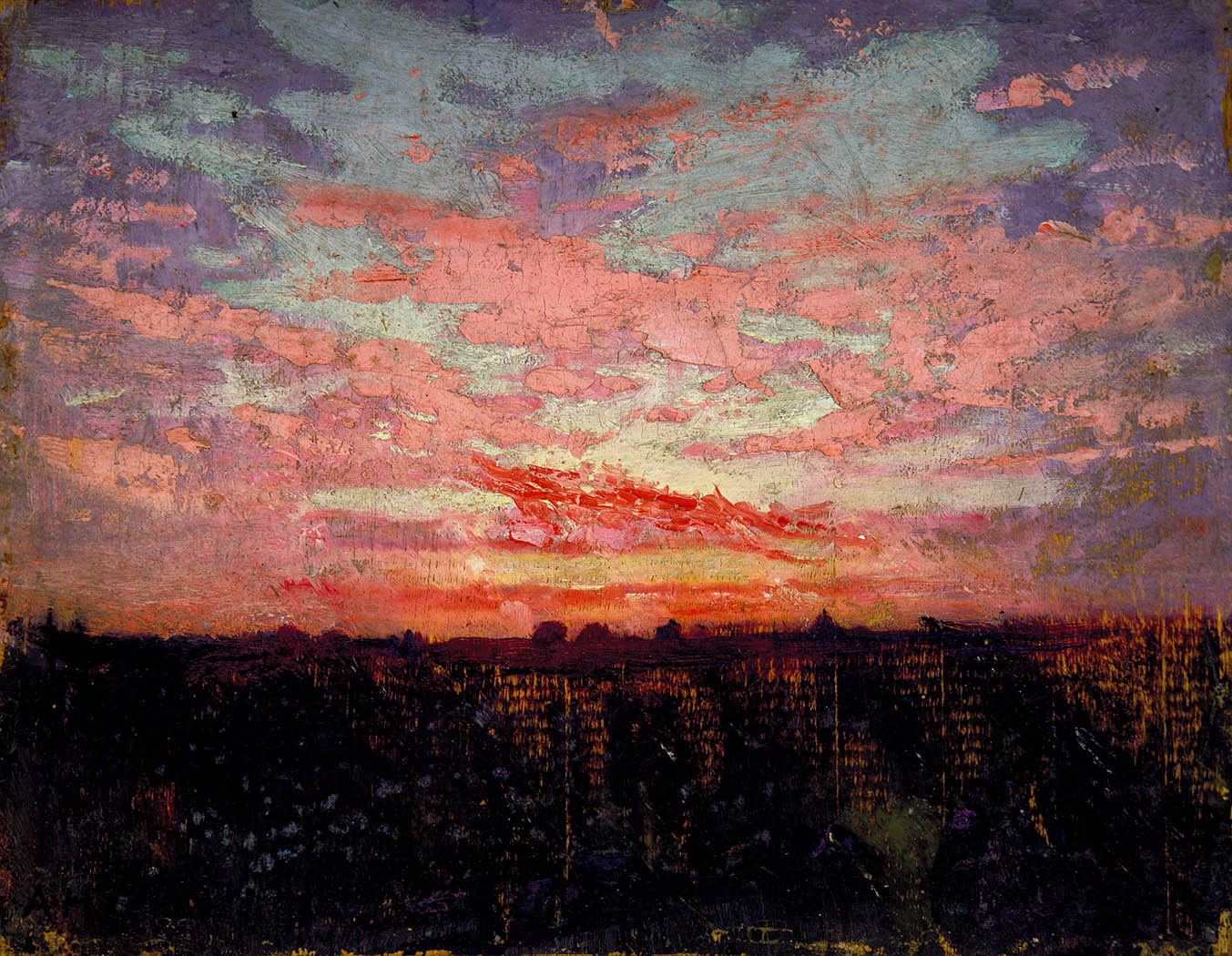 Sunset or Sunset, vintage artwork by Abbott Handerson Thayer, 12x8" (A4) Poster