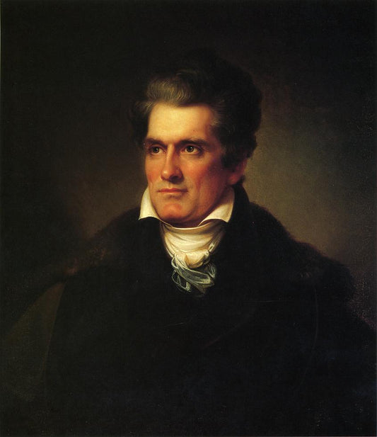 John C. Calhoun, vintage artwork by Rembrandt Peale, 12x8" (A4) Poster