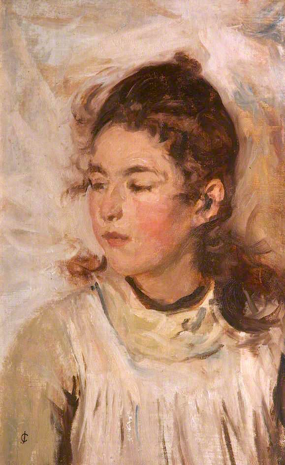 Portrait of the Artist's Daughter, vintage artwork by James Charles, 12x8" (A4) Poster