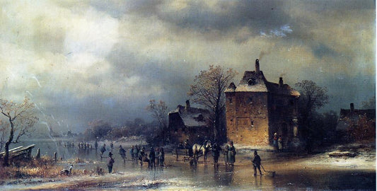 Frozen Winter Landscape, vintage artwork by Anton Doll, 12x8" (A4) Poster