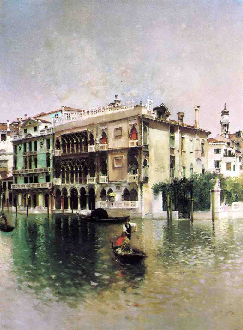 Venice, The Grand Canal by Robert Frederick Blum,A3(16x12")Poster